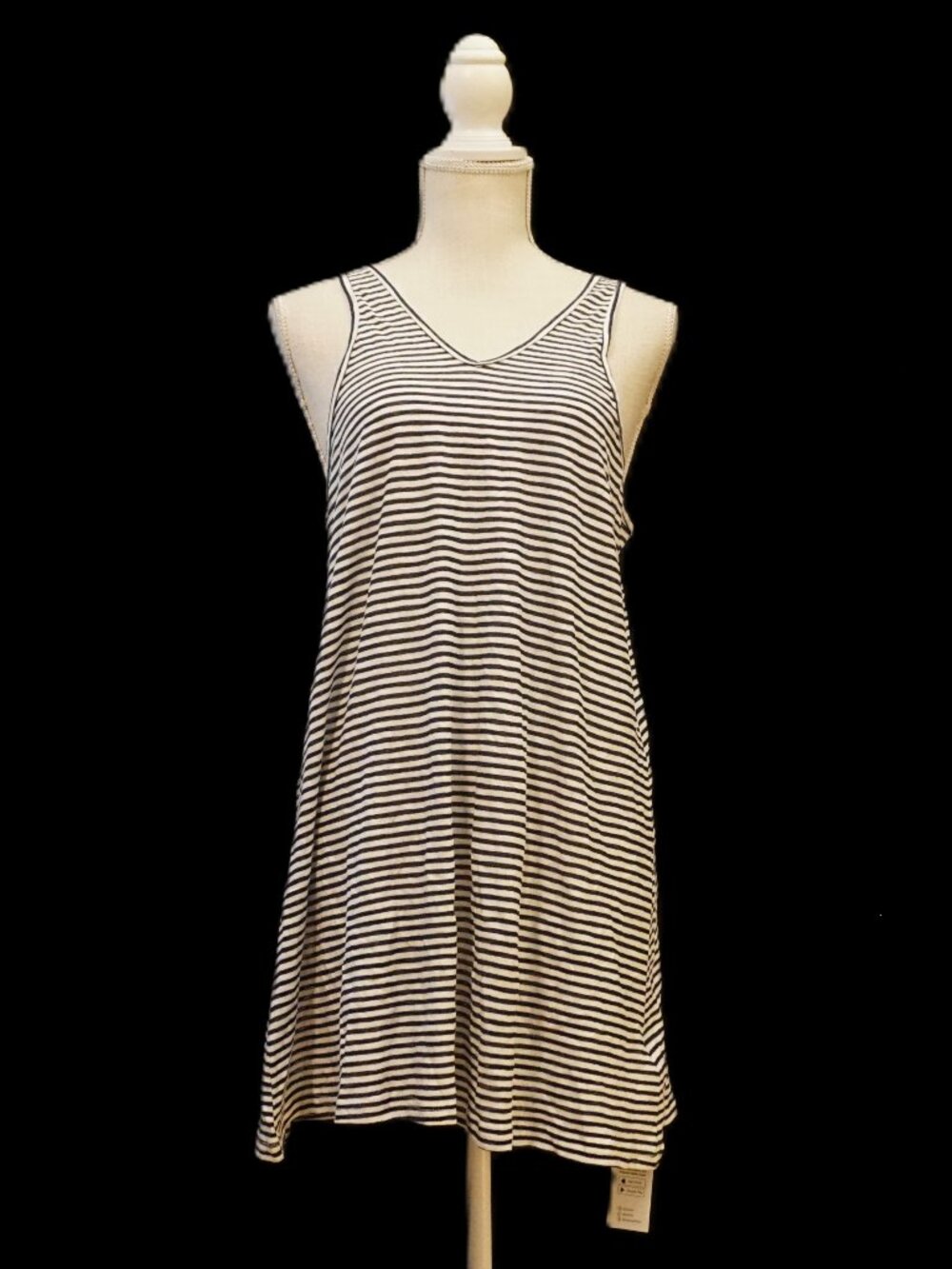 CupShe Navy & White Striped Mini Dress Cover Up A Line Medium